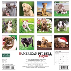 Just American Pit Bulls Puppies 2023 Wall Calendar