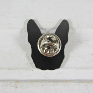 French Bulldog Gold Enamel Lapel Pin