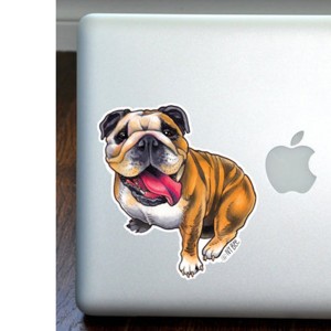 English Bulldog Full Color Large Decal