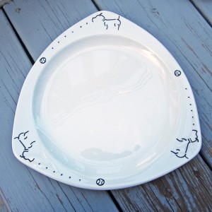 Pit Bull Handpainted 10.5" Large Plate