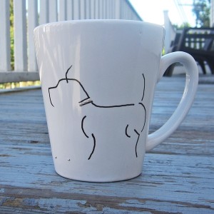 Pit Bull Handpainted 12oz. Mug