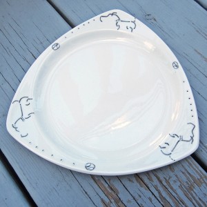 Pit Bull Handpainted 7.25" Small Plate