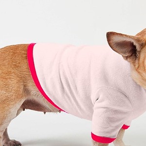 Light Pink Fuchsia Baby Rib Dog T-Shirt - Size XL
