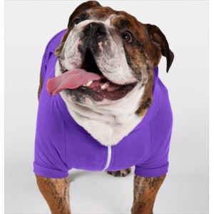 Purple Fleece Dog Hoodie - Size Large