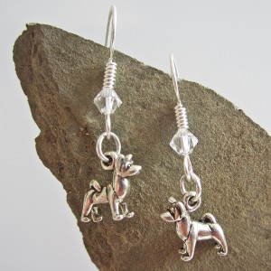 Akita Sterling Silver Mini Dangle Earrings