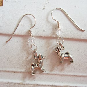 Akita Sterling Silver Mini Dangle Earrings