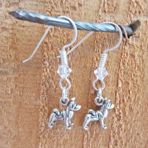 Akita Sterling Silver Mini Dangle Earrings