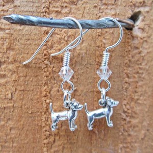 Chow Sterling Silver Mini Dangle Earrings