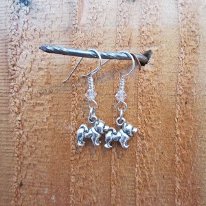 Chow Sterling Silver Mini Dangle Earrings