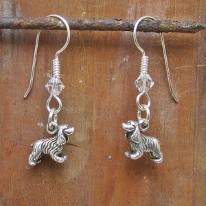 Cocker Spaniel Sterling Silver Mini Dangle Earrings
