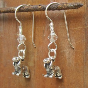 Cocker Spaniel Sterling Silver Mini Dangle Earrings