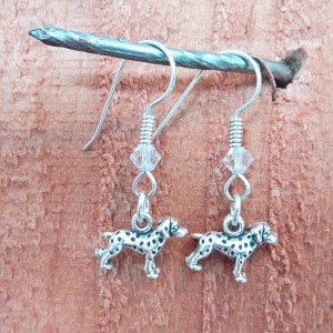 Dalmatian Sterling Silver Mini Dangle Earrings