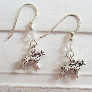 Dalmatian Sterling Silver Mini Dangle Earrings