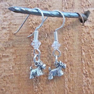 Scottish Terrier Sterling Silver Mini Dangle Earrings