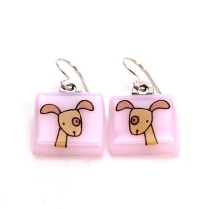 Wag Dog Glass Earrings