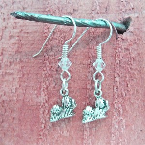 Yorkshire Terrier Sterling Silver Mini Dangle Earrings