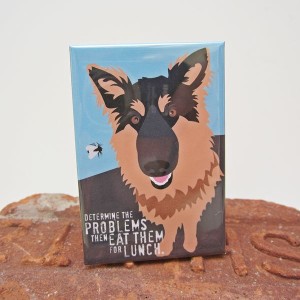 German Shepherd Eat Them For Lunch Dog Magnet