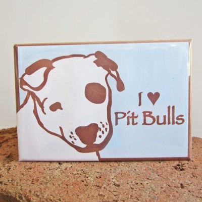 I Love Pit Bulls Dog Magnet