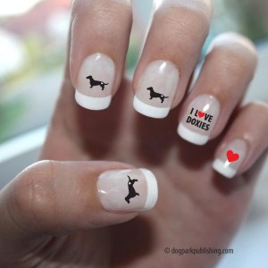 Dachshund Love Nail Art