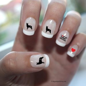 German Shepherd Love Nail Art