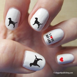 Labrador Retriever Love Nail Art