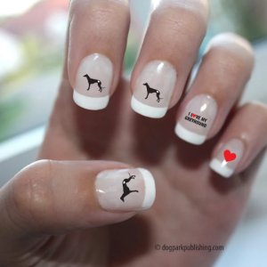 Greyhound Love Nail Art