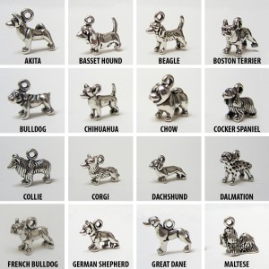 German Shepherd Sterling Silver Mini Dangle Earrings