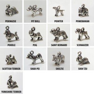 German Shepherd Sterling Silver Mini Dangle Earrings
