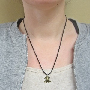 Fido Gets a Bone Necklace on a 20" Waxed Cotton Cord