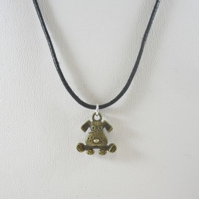 Fido Gets a Bone Necklace on a 20" Waxed Cotton Cord