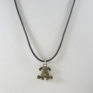 Fido Gets a Bone Necklace on a 20" Waxed Cotton Cord
