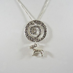 Large Pit Bull Spiral Necklace