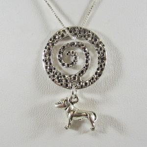 Large Pit Bull Spiral Necklace