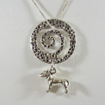 Large Pit Bull Spiral Necklace