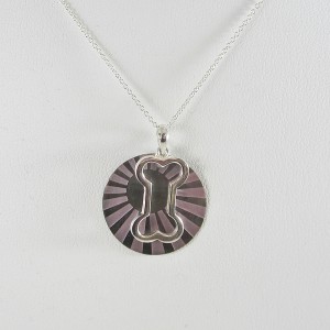One-of-a-Kind Open Dog Bone Sunburst Shell Necklace