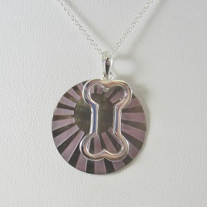 One-of-a-Kind Open Dog Bone Sunburst Shell Necklace