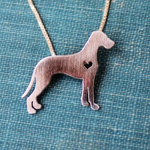 Great Dane Itty Bitty Sterling Silver Necklace
