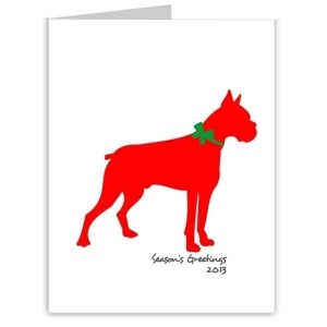 Boxer Season's Greetings Silhouette Christmas Cards (14)