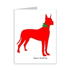Great Dane Season's Greetings Silhouette Christmas Cards (15)