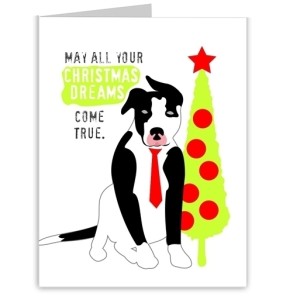 Pit Bull Christmas Dreams Christmas Cards (17)