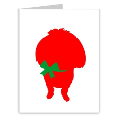 Shih Tzu Season's Greetings Silhouette Christmas Cards (22)