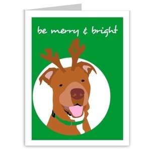 Pit Bull Merry and Bright Christmas Cards (9)