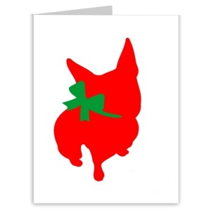 Boston Terrier Season's Greetings Silhouette Christmas Cards (23)