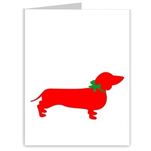 Dachshund Season's Greetings Silhouette Christmas Cards (26)