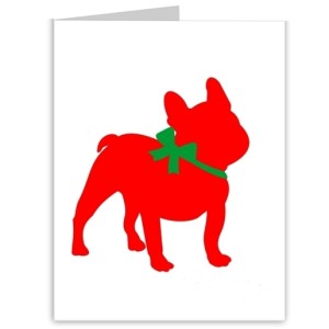 French Bulldog Season's Greetings Silhouette Christmas Cards (27)