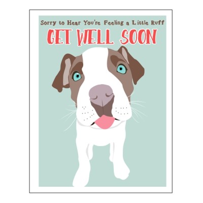 Dog Get Well Soon Note Card