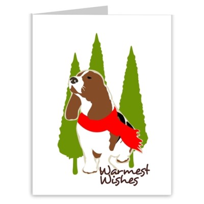 Basset Hound Warmest Wishes Christmas Cards (21)