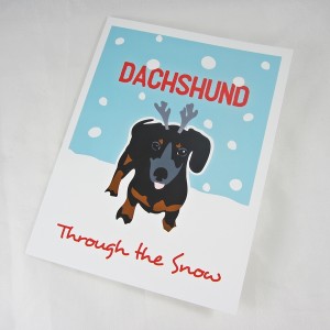 Dachshund Through the Snow Christmas Cards