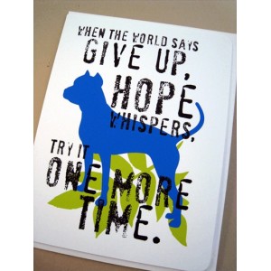 Pit Bull Silhouette Note Card