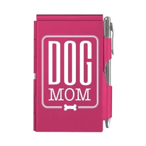 Dog Mom Hot Pink Slim Notepad and Pen
